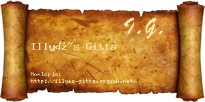 Illyés Gitta névjegykártya